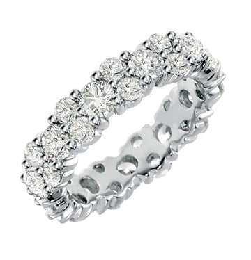 4.40 CT All Around Diamond Eternity Wedding Band in 14k White Gold